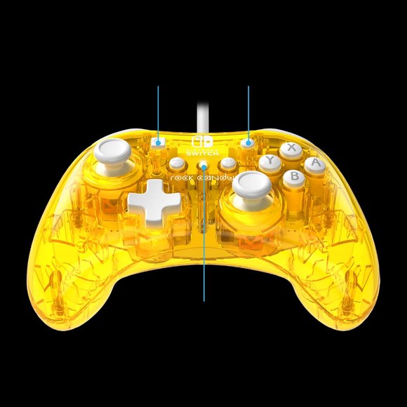 Nintendo Switch Controller Wired Rock Candy Yellow Pineapple Pop PDP New Sealed - Picture 9 of 10